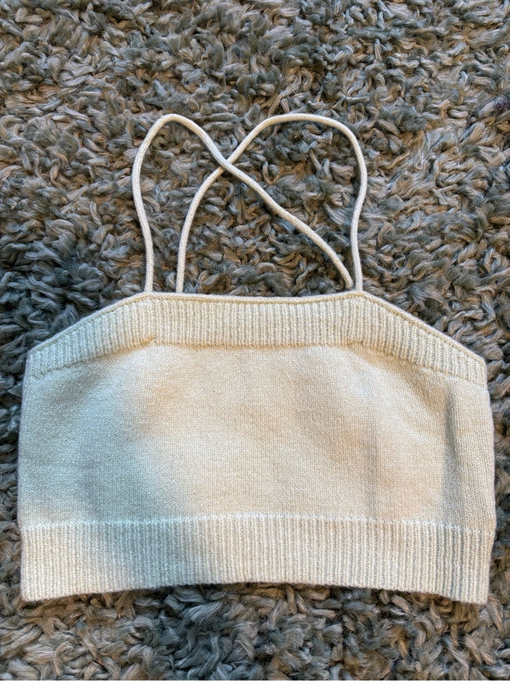 NWOT Green Sweater Bra Top